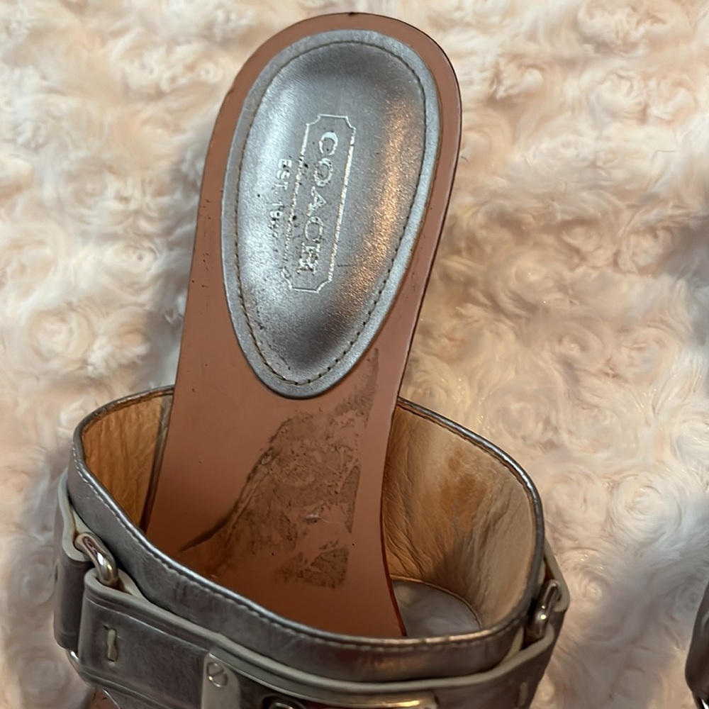 Coach silver sandals - Picture 3 of 6